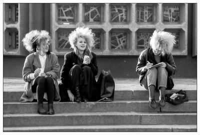 Neue deutsche Welle / Schwarz-weiss / berlin,gedächniskirche,analog,frisuren,neuedeutschewelle,nena,80erjahre,minolta,filmfotografie,dunkelkammer,haraldhauswald,coberlin
